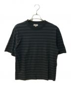 MARGARET HOWELLマーガレットハウエル）の古着「ORGANIC COTTON STRIPE JERSEY」｜ブラック×ブルー