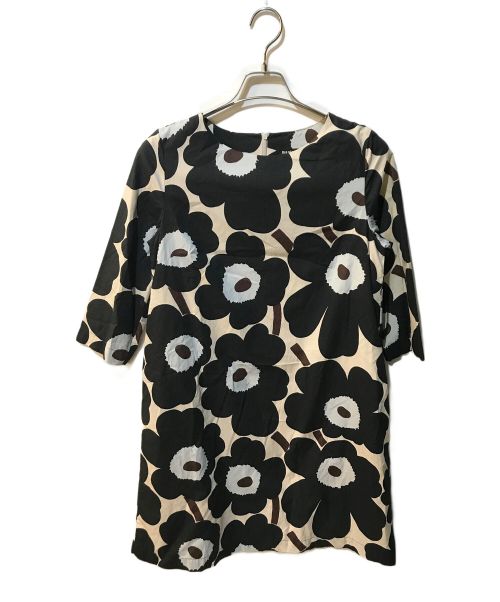 marimekko（マリメッコ）marimekko (マリメッコ) ウニッコワンピース ブラック×ホワイト サイズ:38の古着・服飾アイテム