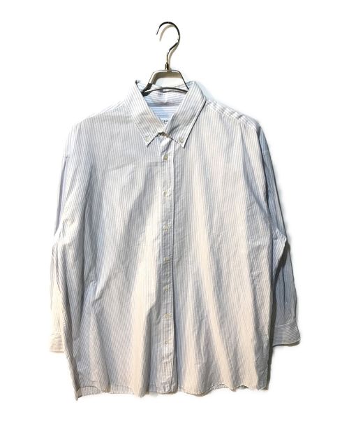 Maison Margiela（メゾンマルジェラ）Maison Margiela (メゾンマルジェラ) PINSTRIPE COTTON OVER FIT SHIRT ブルー サイズ:38の古着・服飾アイテム