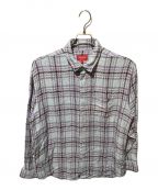 SUPREMEシュプリーム）の古着「BASKET WEAVE PLAID SHIRT」｜パープル