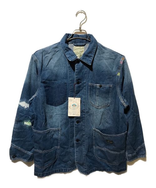 GO HEMP（ゴーヘンプ）GO HEMP (ゴーヘンプ) COVER ALL JACKET インディゴ サイズ:L 未使用品の古着・服飾アイテム