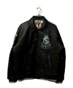 AVIREXアヴィレックス）の古着「LION 2TONE VARSITY JACKET」｜ブルー