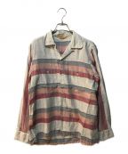 BALSAMバルサム）の古着「60s BALSAM L/S Open Collar Rayon Shirt」｜グレー