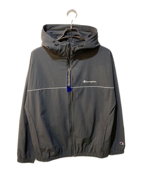 Champion（チャンピオン）Champion (チャンピオン) 撥水 スクリプトロゴ フーデッドジップジャケット ブラック サイズ:Ｍ 未使用品の古着・服飾アイテム