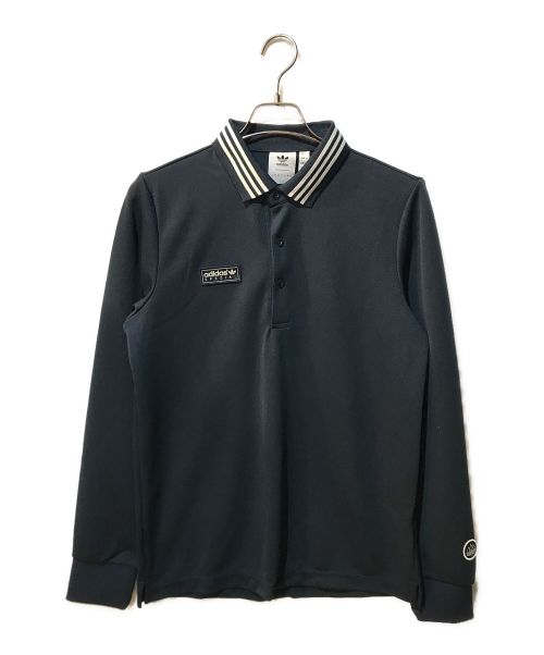 adidas（アディダス）adidas (アディダス) Long Sleeve Polo Tee ネイビー サイズ:M 未使用品の古着・服飾アイテム