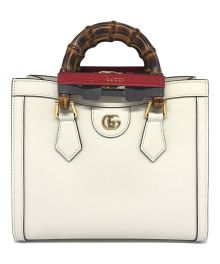 GUCCI（グッチ）の古着「ダイアナスモールバンブートートバッグ」｜ホワイト