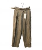 jiedaジエダ）の古着「TUCK FABRIC BELT SLACKS」｜ベージュ