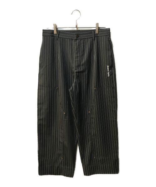 Student Apathy（スチューデント・アパシー）Student Apathy (スチューデント・アパシー) Stripe slacks グレー サイズ:Lの古着・服飾アイテム