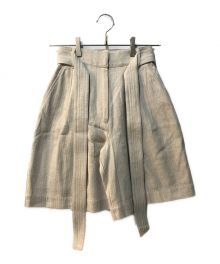 CLANE（クラネ）の古着「STITCH BELT HALF PANTS」｜ベージュ