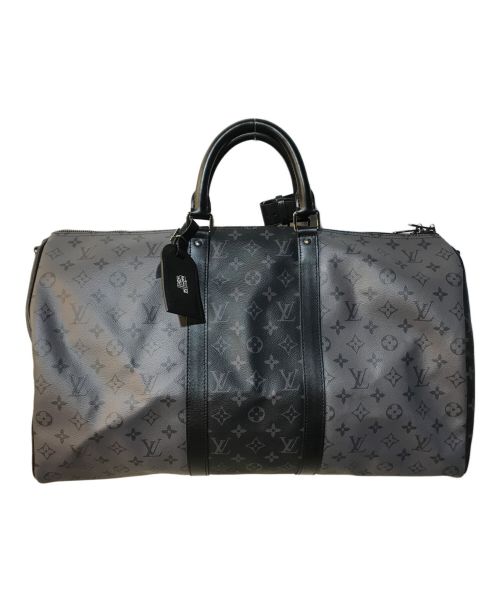 LOUIS VUITTON（ルイ ヴィトン）LOUIS VUITTON (ルイ ヴィトン) キーポル・バンドリエール50 ボストンバッグ ブラック×グレーの古着・服飾アイテム