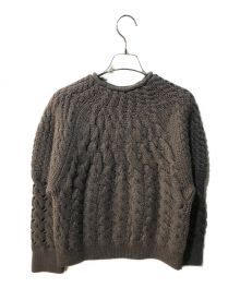 mint designs（ミント デザインズ）の古着「CABLE KNIT」｜ブラウン