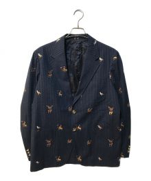 UNITED ARROWS & SONS×ANTI COUNTRY CLUB（ユナイテッドアローズ アンド サンズ×アンチカントリークラブ）の古着「SCR/EMB BLAZER」｜ネイビー