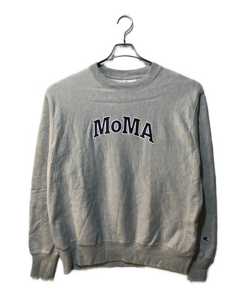 Champion（チャンピオン）Champion (チャンピオン) MoMA (モマ) CREWNECK SWEATSHIRT グレー サイズ:Mの古着・服飾アイテム