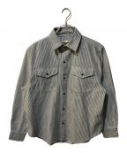 B.BALLSYボールジーブラザーズ）の古着「Pinstripe Loose Spring Military Shirts」｜グレー