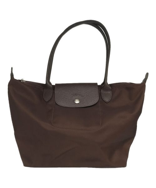 LONGCHAMP（ロンシャン）LONGCHAMP (ロンシャン) 折り畳みナイロントートバッグ ブラウンの古着・服飾アイテム