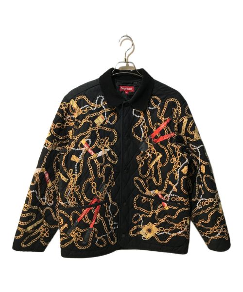 SUPREME（シュプリーム）SUPREME (シュプリーム) Chains Quilted Jacket ブラック サイズ:Mの古着・服飾アイテム