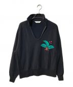 SASQUATCHfabrix.サスクワッチファブリックス）の古着「CYANOTYPES SKIPPER SWEATSHIRT」｜ネイビー