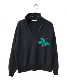 SASQUATCHfabrix.（サスクワッチファブリックス）の古着「CYANOTYPES SKIPPER SWEATSHIRT」｜ネイビー