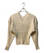 CLANEクラネ）の古着「V NECK DOLMAN KNIT TOPS」｜ベージュ