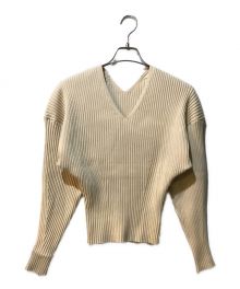 CLANE（クラネ）の古着「V NECK DOLMAN KNIT TOPS」｜ベージュ