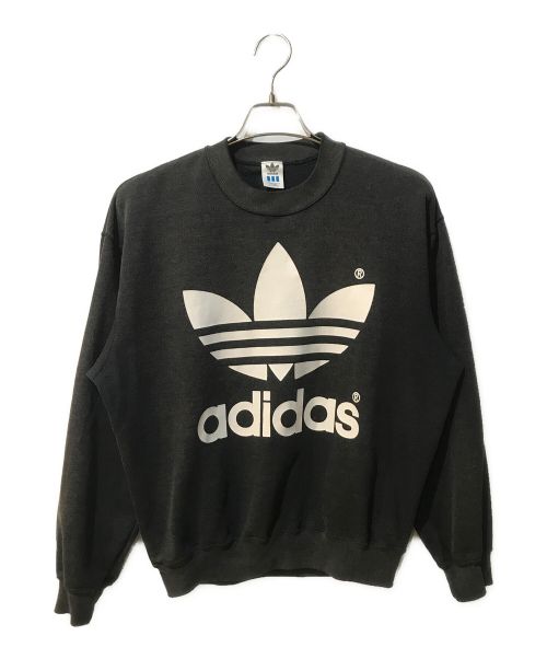 adidas（アディダス）adidas (アディダス) トレフォイルロゴスウェット ブラック サイズ:Mの古着・服飾アイテム