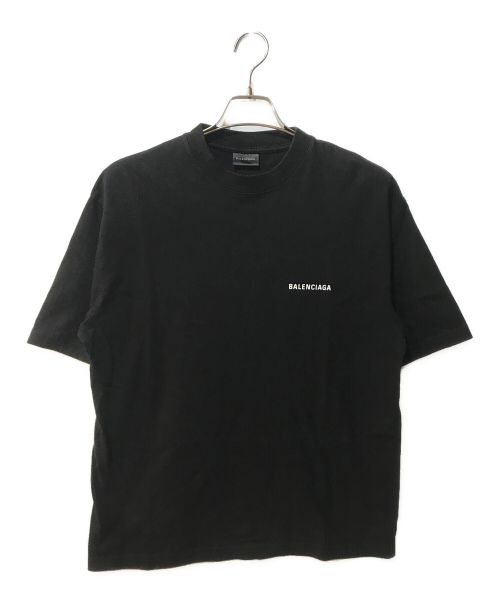 BALENCIAGA（バレンシアガ）BALENCIAGA (バレンシアガ) LOGO ミディアムフィット Tシャツ ブラック サイズ:XSの古着・服飾アイテム