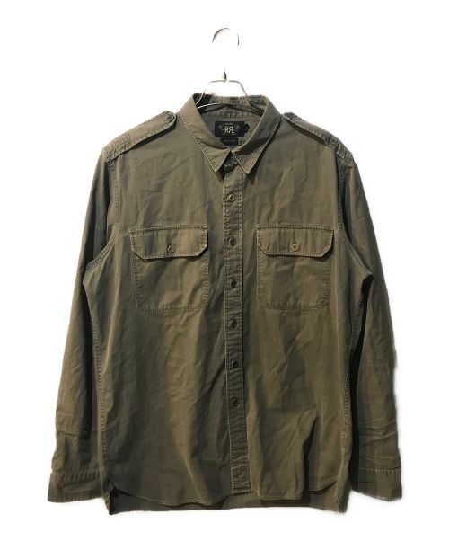 RRL（ダブルアールエル）RRL (ダブルアールエル) サファリシャツ カーキ サイズ:XLの古着・服飾アイテム