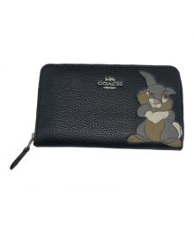 COACH×DISNEY（コーチ×ディズニー）の古着「ラウンドジップウォレット」｜ブラック