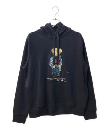 POLO RALPH LAUREN（ポロ・ラルフローレン）の古着「ポロベアプリントパーカー」｜ネイビー