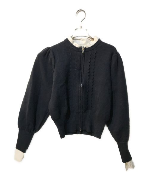 Bibiy.（ビビィ）Bibiy. (ビビィ) SUSIE SHIRT KNIT ネイビー サイズ:Free 未使用品の古着・服飾アイテム