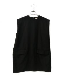 CLANE（クラネ）の古着「SLEEVELESS LONG COCOON TOPS」｜ブラック