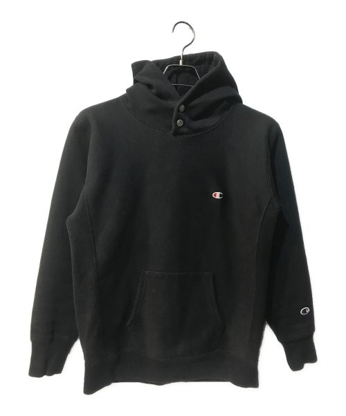 Champion REVERSE WEAVE（チャンピオン リバース ウィーブ）Champion REVERSE WEAVE (チャンピオン リバース ウィーブ) STORMSHELL HOODED SWEAT ブラック サイズ:Lの古着・服飾アイテム