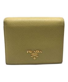 PRADA（プラダ）の古着「SAFFIANO MULTIC2つ折り財布」｜イエロー