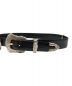 TOGA PULLA (トーガ プルラ) METAL DOUBLE BUCKLE BELT ブラック：12000円