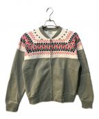 SURE MANUFACTURINGシュアーマニファクチャリング）の古着「SURE'S 50's Snow pattern Full Zip Sweatshirt」｜グリーン