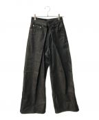 JOHN LAWRENCE SULLIVANジョン ローレンス サリバン）の古着「Washed denim super wide pants」｜ブラック