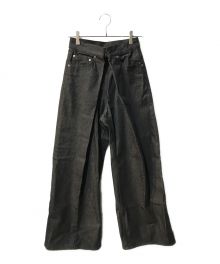 JOHN LAWRENCE SULLIVAN（ジョン ローレンス サリバン）の古着「Washed denim super wide pants」｜ブラック