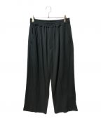 MAISON SPECIALメゾンスペシャル）の古着「Omega Rib Pin Tuck Wide Pants」｜ブラック