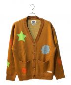 BILLIONAIRE BOYS CLUBビリオネアボーイズクラブ）の古着「BB Shooting STAR Cardigan」｜ブラウン