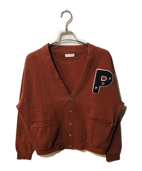 POP TRADING COMPANY（ポップトレーディングカンパニー）POP TRADING COMPANY (ポップトレーディングカンパニー) Pop Big P Cardigan Sweat ブラウン サイズ:Mの古着・服飾アイテム