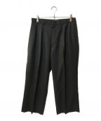 LEエルイー）の古着「WIDE 2TUCK WOOL PANTS」｜ブラック