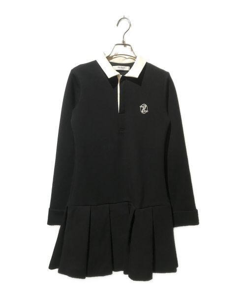 HER LIP TO（ハーリップトゥ）HER LIP TO (ハーリップトゥ) Polo Pleated Mini Dress ブラック サイズ:S 未使用品の古着・服飾アイテム