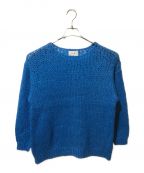 CLANEクラネ）の古着「HALF SHEER LOOSE MOHAIR KNIT TOPS」｜ブルー