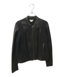 HELMUT LANG（ヘルムートラング）の古着「レザー切替ジャケット」｜ブラック