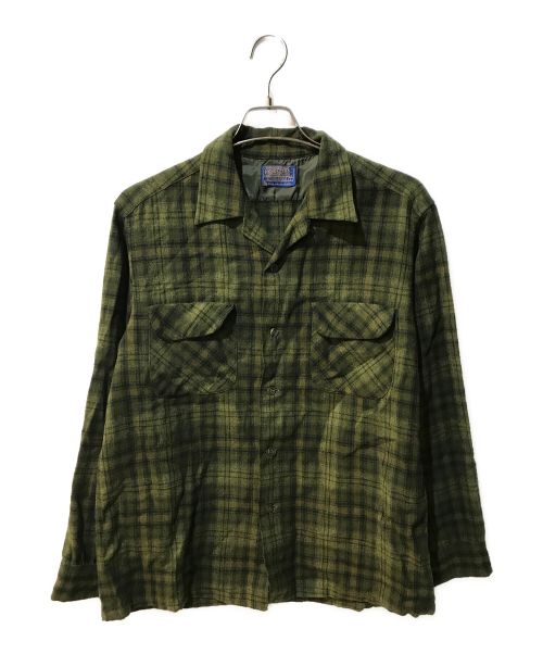 PENDLETON（ペンドルトン）PENDLETON (ペンドルトン) オープンカラーチェックシャツ グリーン サイズ:Lの古着・服飾アイテム