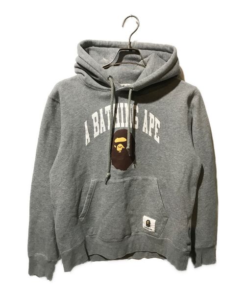 A BATHING APE（アベイシングエイプ）A BATHING APE (アベイシングエイプ) プルオーバーパーカー グレー サイズ:Lの古着・服飾アイテム