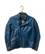 Schottショット）の古着「DOUBLE BREST RIDERS JACKET」｜ブルー