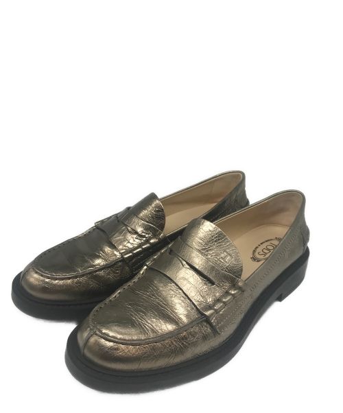 TOD'S（トッズ）TOD'S (トッズ) コインローファー ゴールド サイズ:36　1/2の古着・服飾アイテム