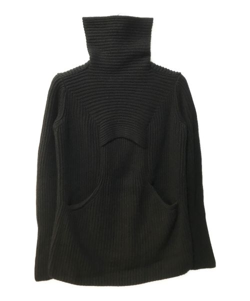 RICK OWENS（リックオウエンス）RICK OWENS (リックオウエンス) ポケットデザインハイネックニット ブラック サイズ:Sの古着・服飾アイテム