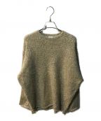 MANOFマノフ）の古着「SHAGGY LAME KNIT TOPS」｜ベージュ